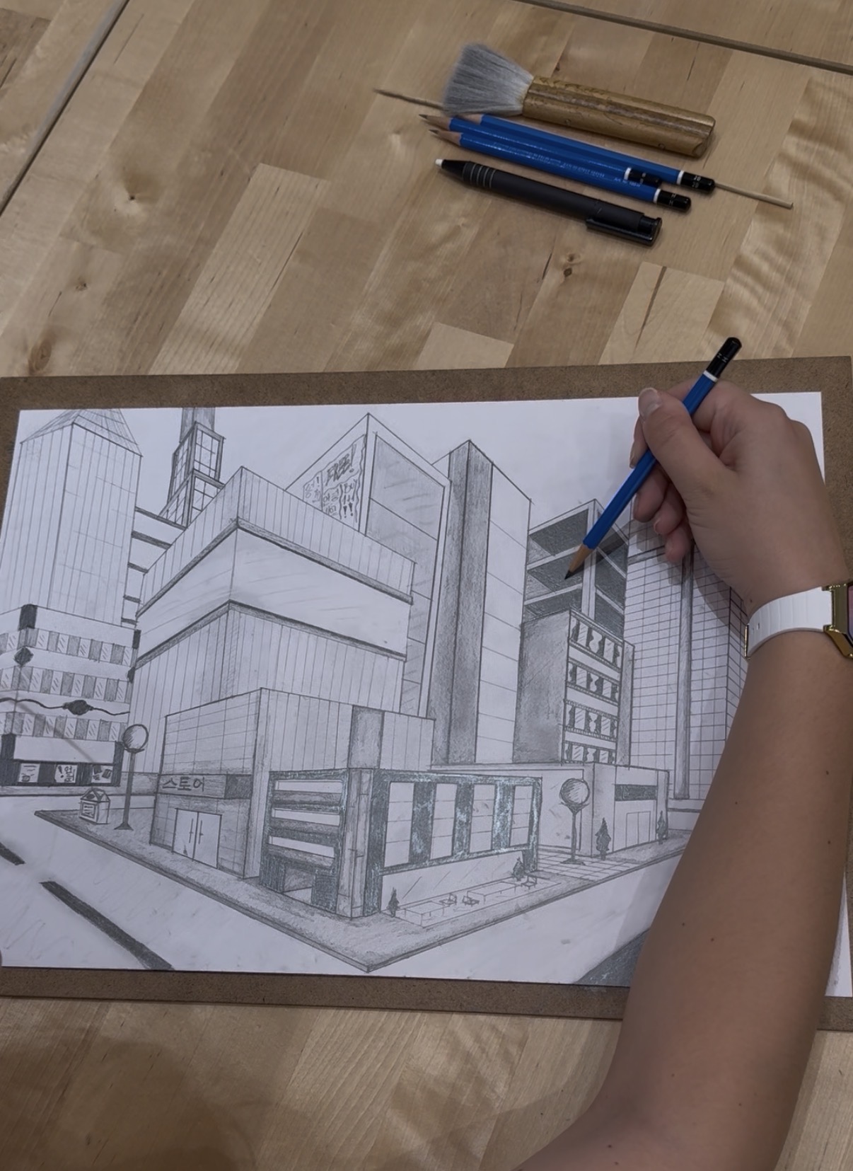 perspektivisches zeichnen kurs, may art studio Wien