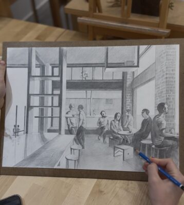 perspektivisches zeichnen kurs, may art studio Wien