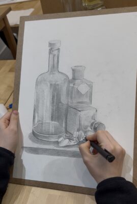 stilleben zeichnen kurs, may art studio Wien